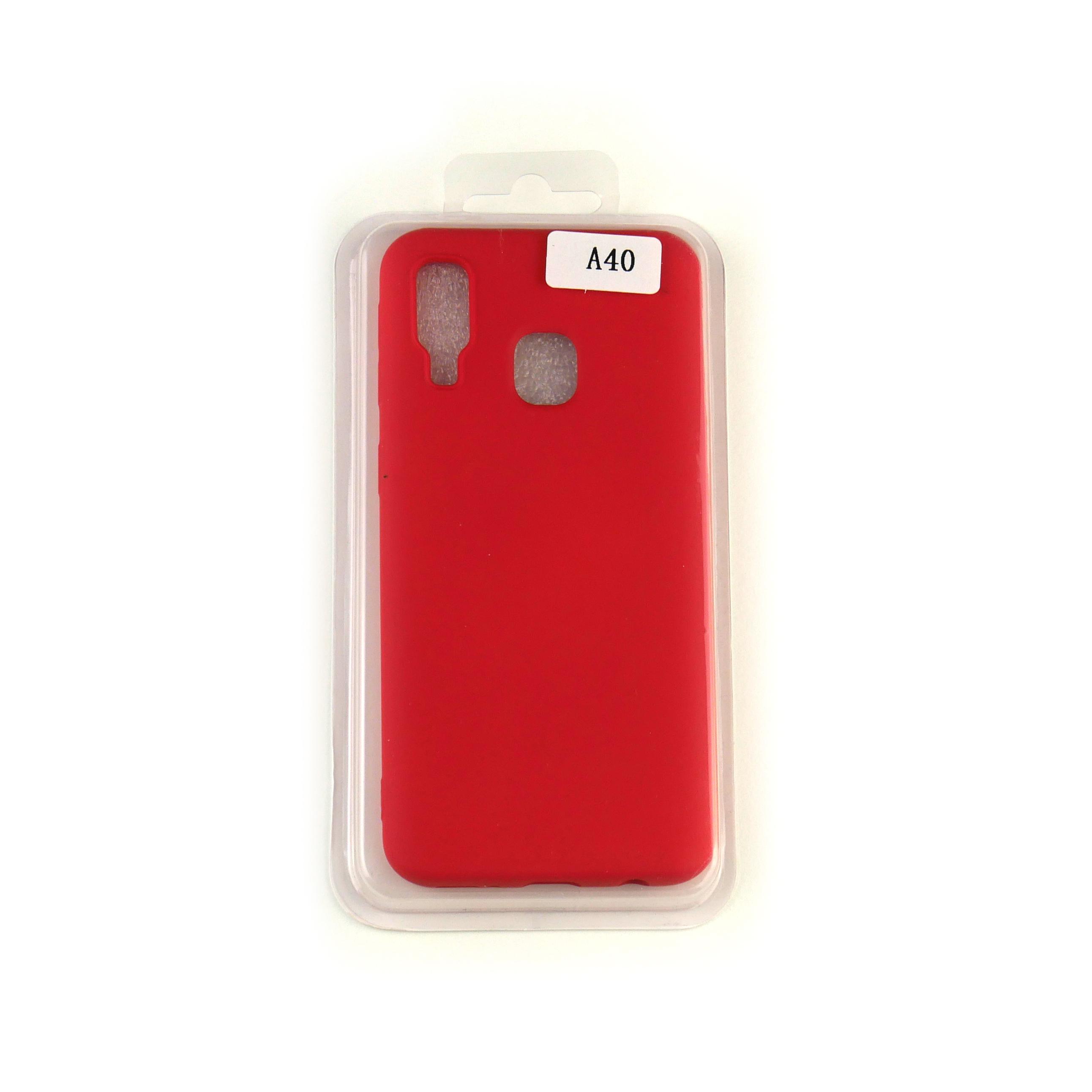 Чехол Silicone Case Full Cover Samsung A40 Красный