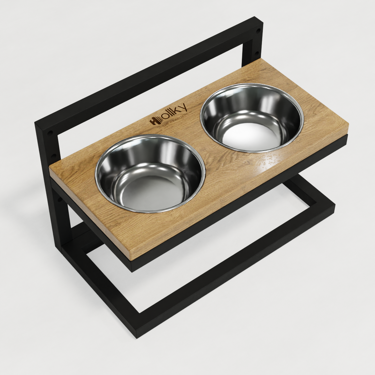 Миски на регулируемой подставке для маленьких собак Hollky Flex S 2х0,45 л (FS-422523-BLNH) - фото 4 Миски на регулируемой подставке для маленьких собак Hollky Flex S 2х0,45 л (FS-422523-BLNH) - фото 4