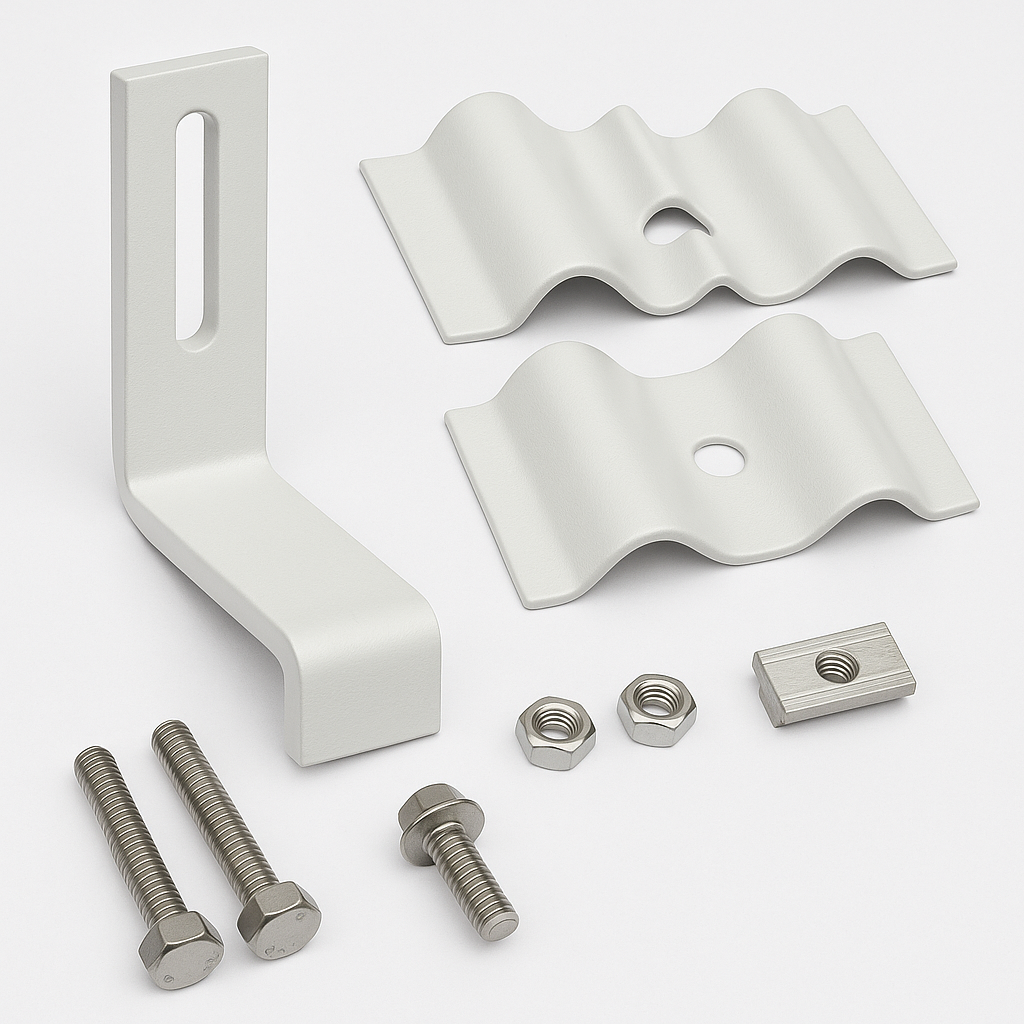 Комплект крепления солнечных панелей StringSetter SS-XL-M 04 к металлочерепице/шиферу Белый (27918375)