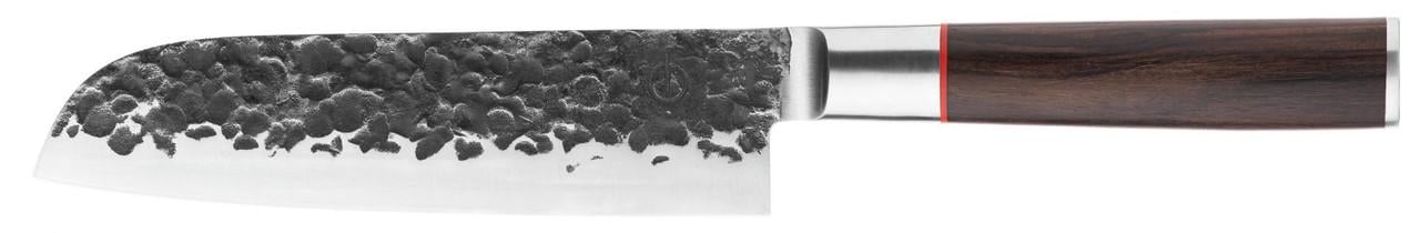 Кухонний шеф-ніж японський сантоку Style de Vie Sebra Forged 58 HRC 7Cr17MoV кована нержавіюча сталь 180 мм - фото 1 Кухонний шеф-ніж японський сантоку Style de Vie Sebra Forged 58 HRC 7Cr17MoV кована нержавіюча сталь 180 мм - фото 1