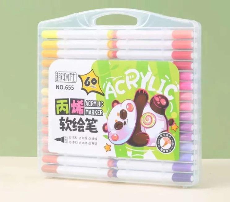 Маркеры акриловые пигментные Water Color Pen с кейсом 60 шт. (23818251) - фото 2 Маркеры акриловые пигментные Water Color Pen с кейсом 60 шт. (23818251) - фото 2