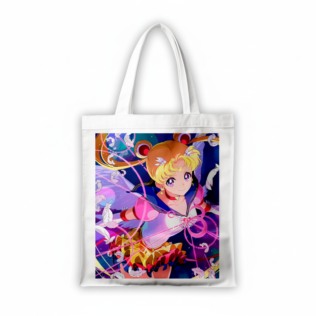 Сумка-шопер Sailor Moon из габардина Белый (6731)