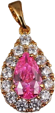 Кулон Xuping Jewelry капля с розовым фианитом в ободке из крупных камней 1,7 см Золотистый (2629125011) - фото 3 Кулон Xuping Jewelry капля с розовым фианитом в ободке из крупных камней 1,7 см Золотистый (2629125011) - фото 3