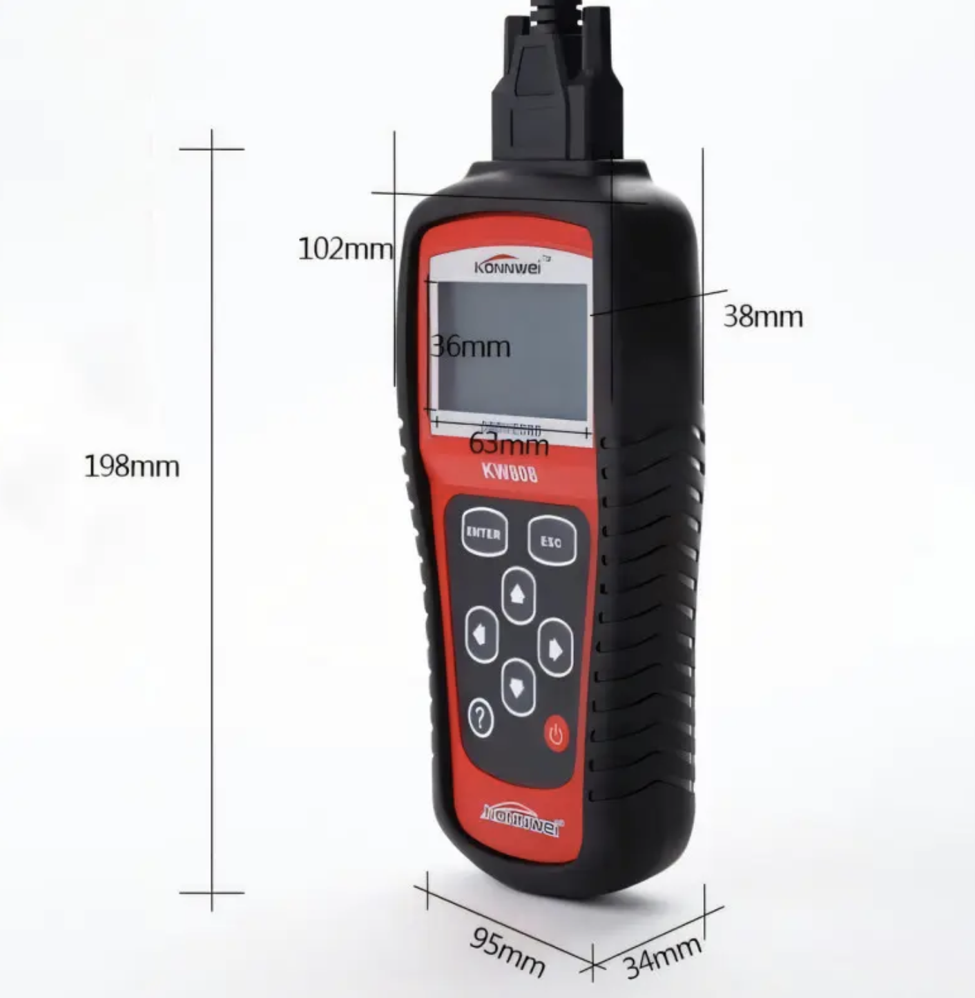 Автосканер OBD2 Konnwei KW808 для диагностики авто/чтения и удаления ошибок OBDII/CAN универсальный (19575) - фото 11 Автосканер OBD2 Konnwei KW808 для диагностики авто/чтения и удаления ошибок OBDII/CAN универсальный (19575) - фото 11
