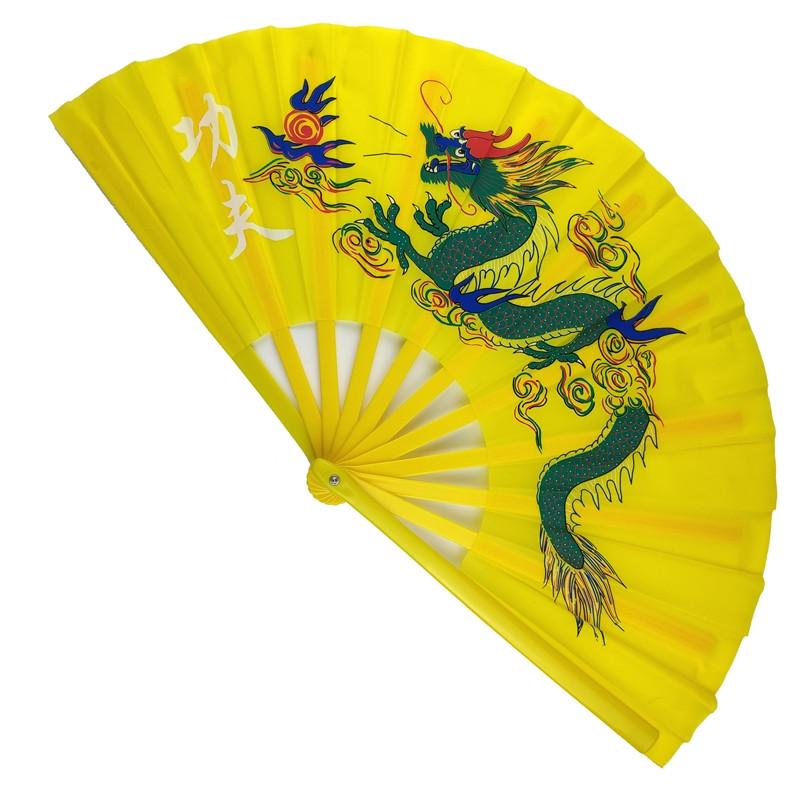 Веер для танца/для кунг-фу 34х64 см Желтый (C3469)