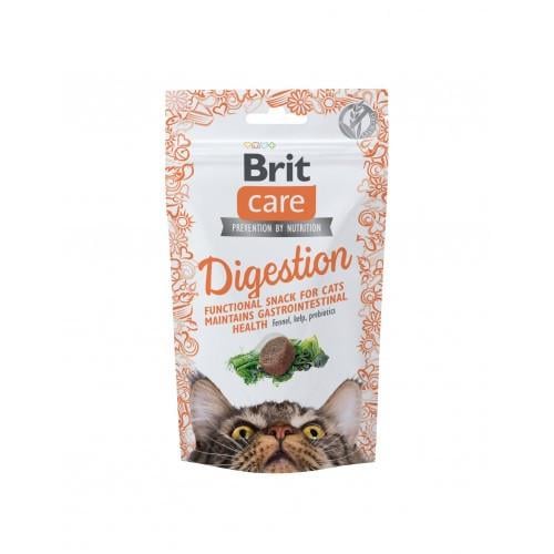 Ласощі для котів функціональні Brit Care Cat Snack Digestion з тунцем 50 г Ласощі для котів функціональні Brit Care Cat Snack Digestion з тунцем 50 г
