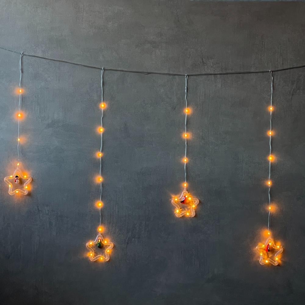 Гірлянда-штора Санта 110LED жовта 3 м від електромережі (9133-028)