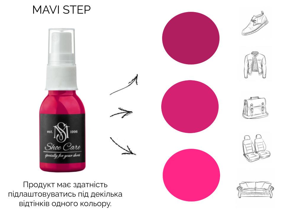 Жир норки для обуви MAVI STEP-Grease Spray 25 мл Мажента (E03/161/025) - фото 3