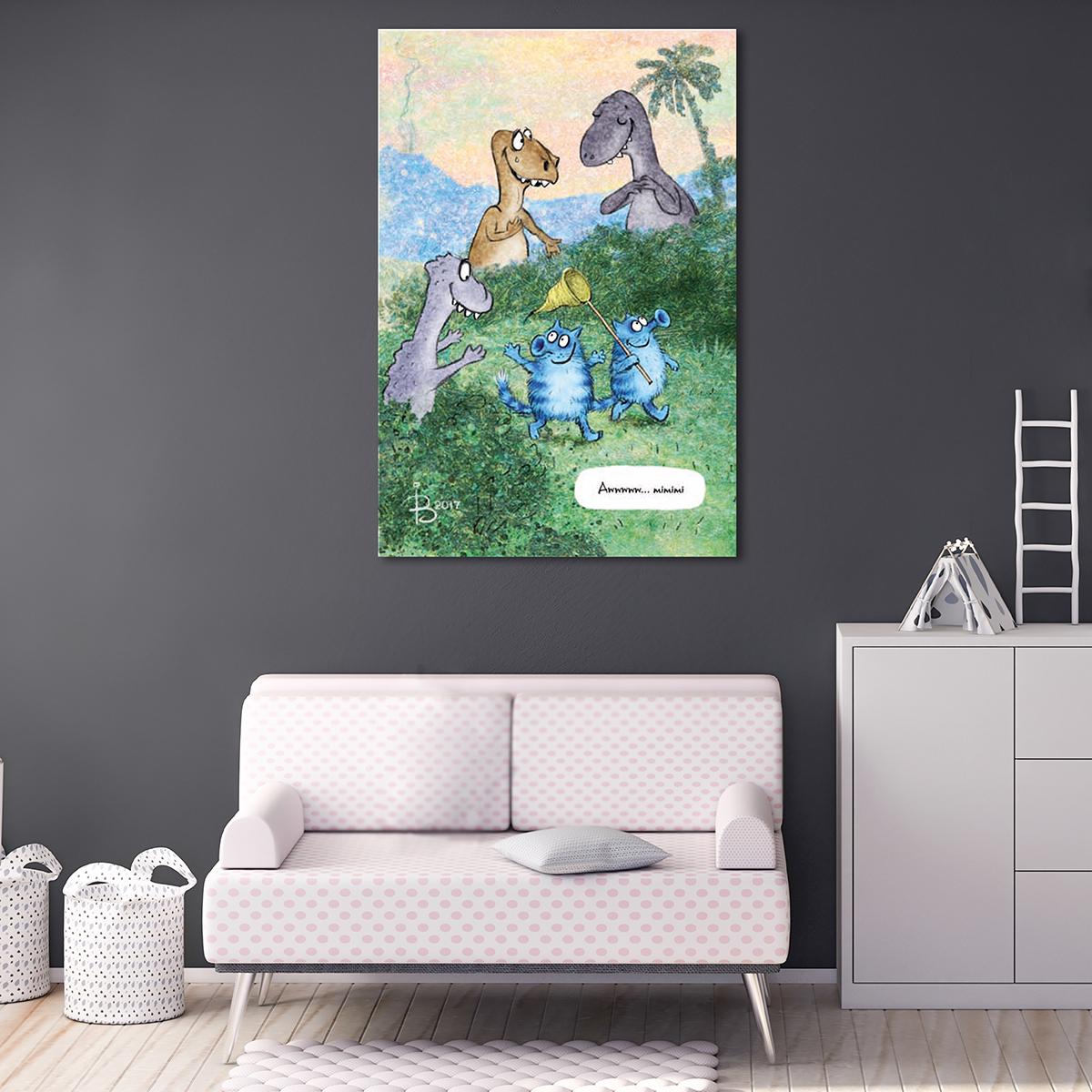 Модульная картина Древние коты 1 модуль 50x75 см