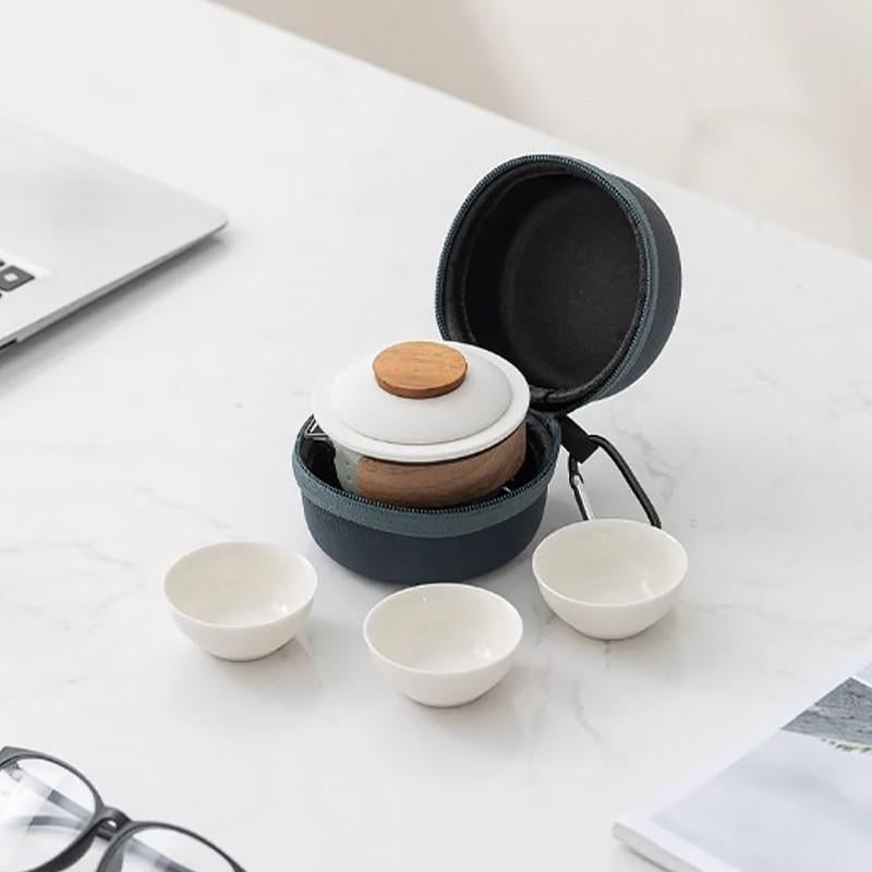 Набор для чая Lesko HR-068 заварник/3 пиалы со стеклянным чехлом White - фото 2 Набор для чая Lesko HR-068 заварник/3 пиалы со стеклянным чехлом White - фото 2