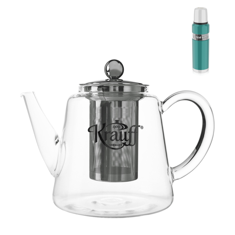 Чайник заварочный Krauff 800 мл с термосом Scout Skills 500 мл (28420)