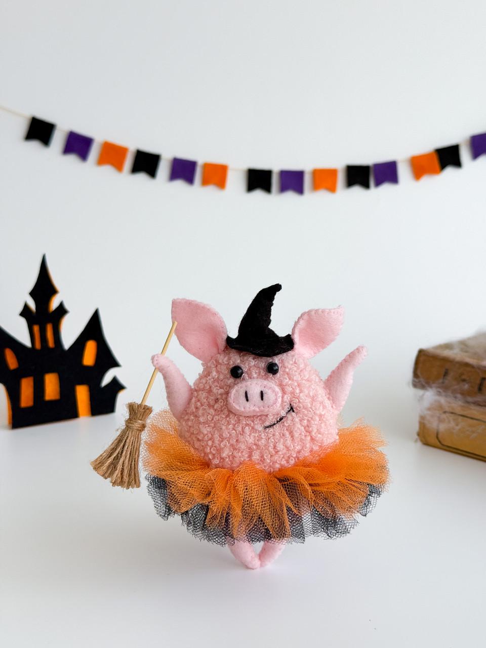 Игрушка Свинка-Ведьмочка и букле (29528491) - фото 4