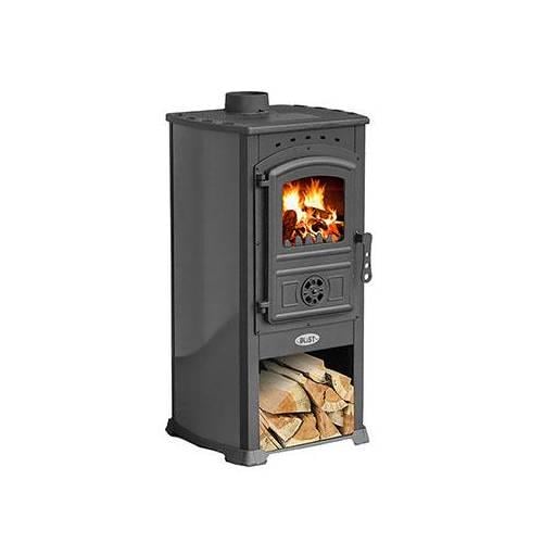 Печь на дровах буржуйка BLIST Zar 8 кВт Серый