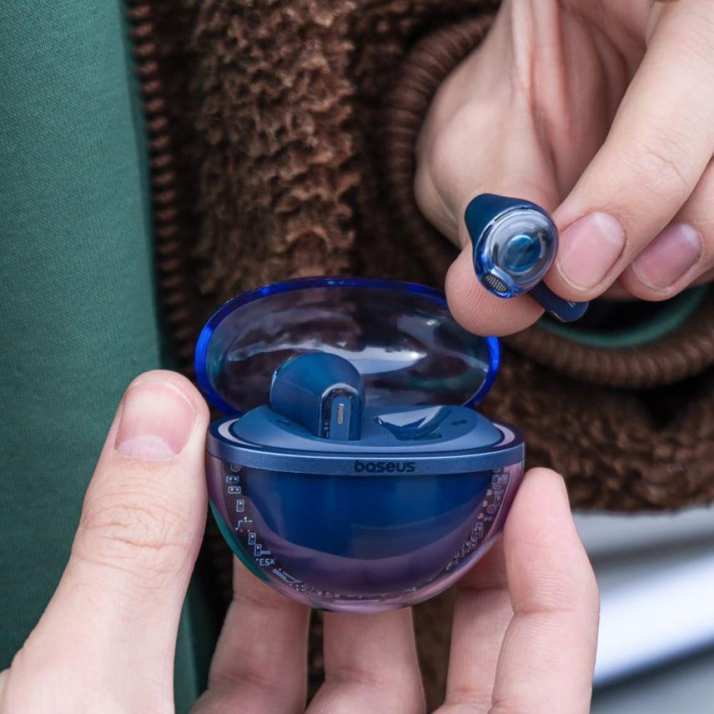 Наушники беспроводные Baseus Bowie E5x TWS Голубой (54083 blue) - фото 8 Наушники беспроводные Baseus Bowie E5x TWS Голубой (54083 blue) - фото 8