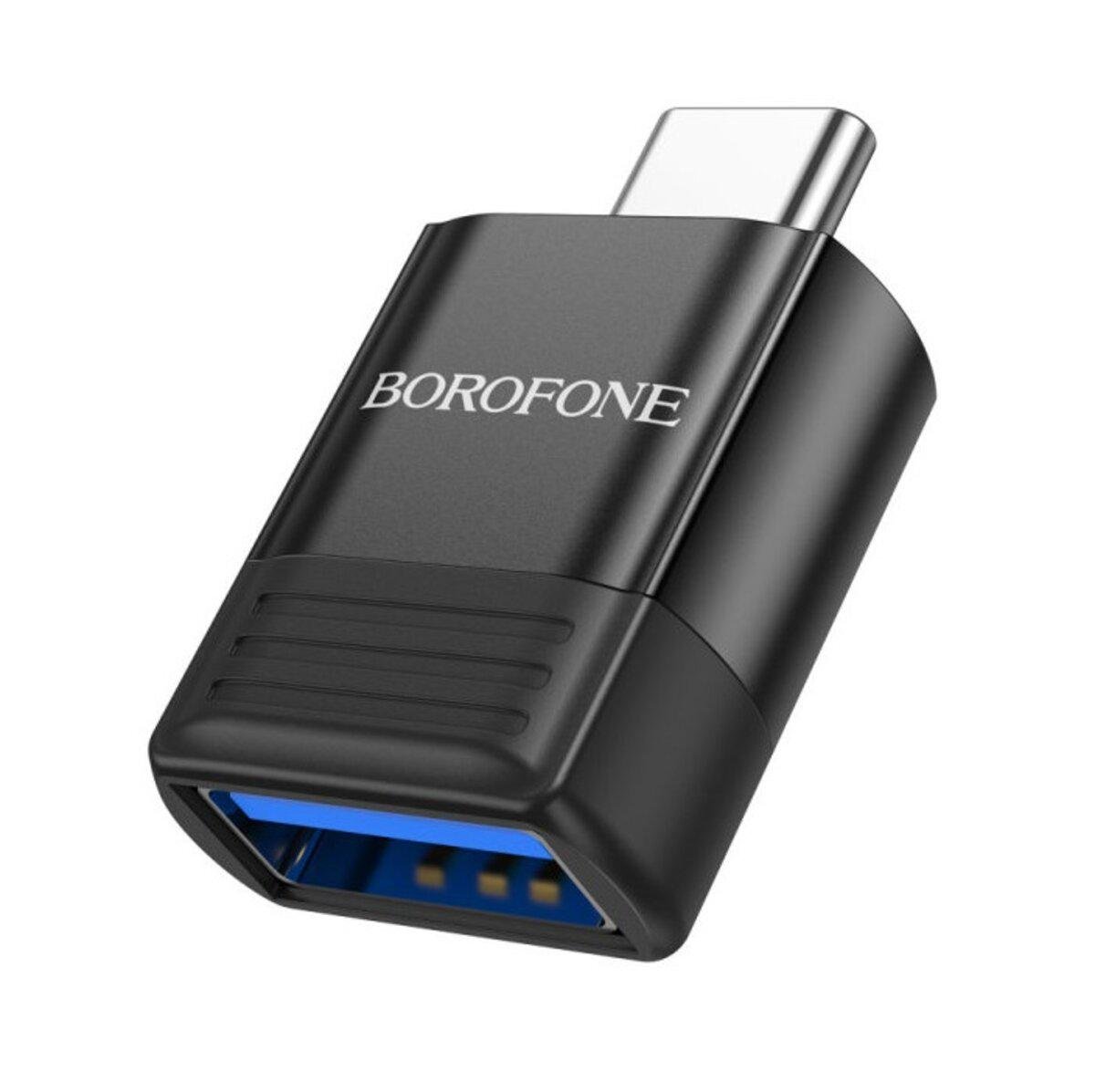 Адаптер Borofone BV18 ​​Type-C - USB 3.0 3A Black (24998638)