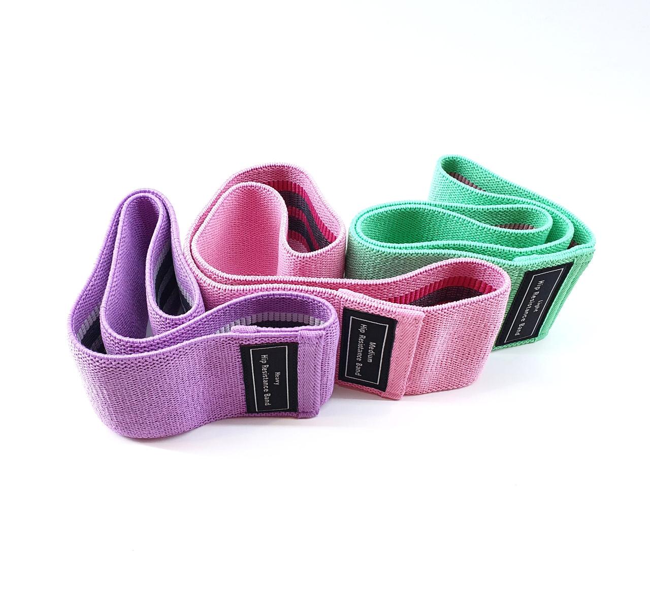 Набор тканевых резинок для фитнеса Hip Resistance Band DL161 3 шт. - фото 2