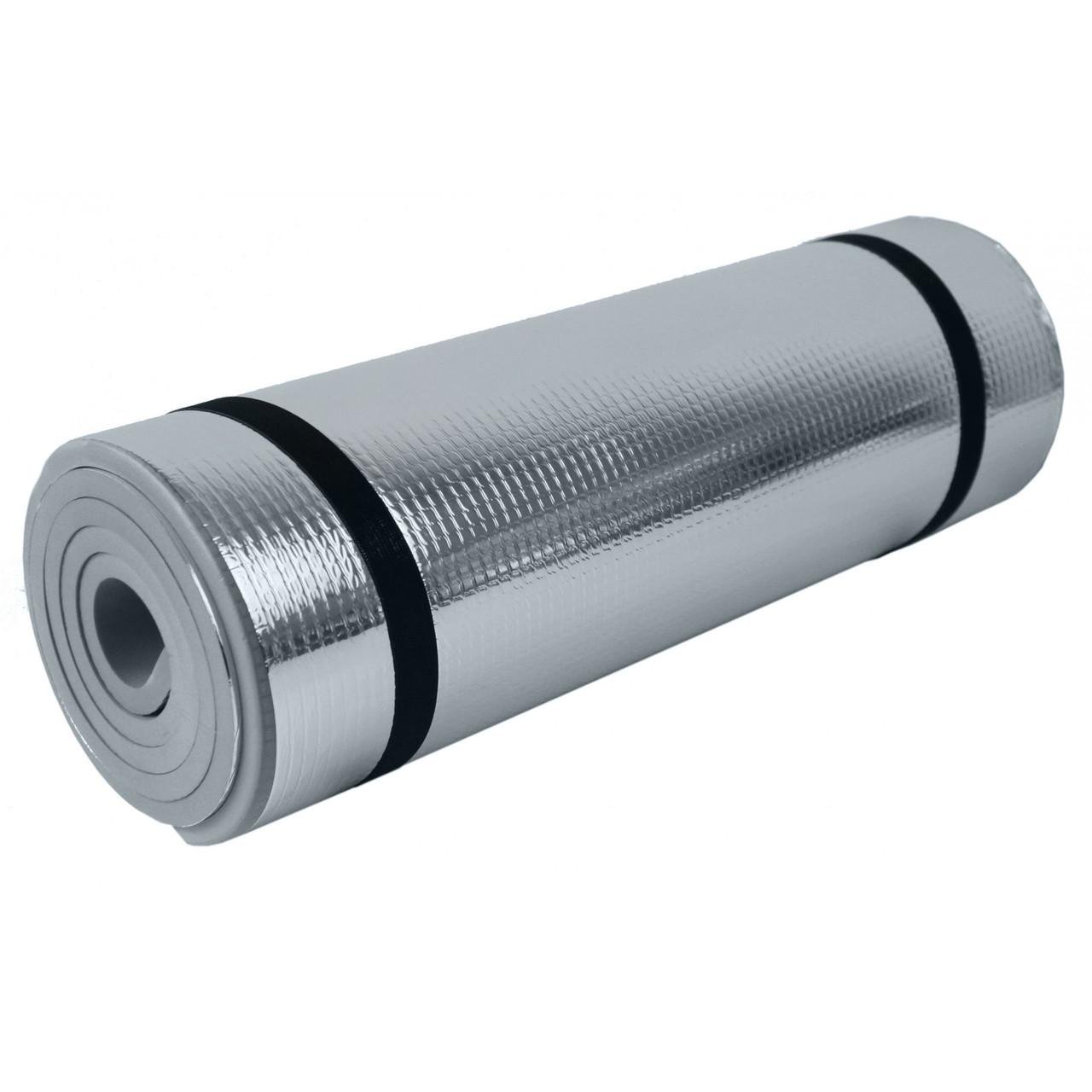 Коврик туристический SportVida Alu EVA 1 см SV-EZ0009 Grey