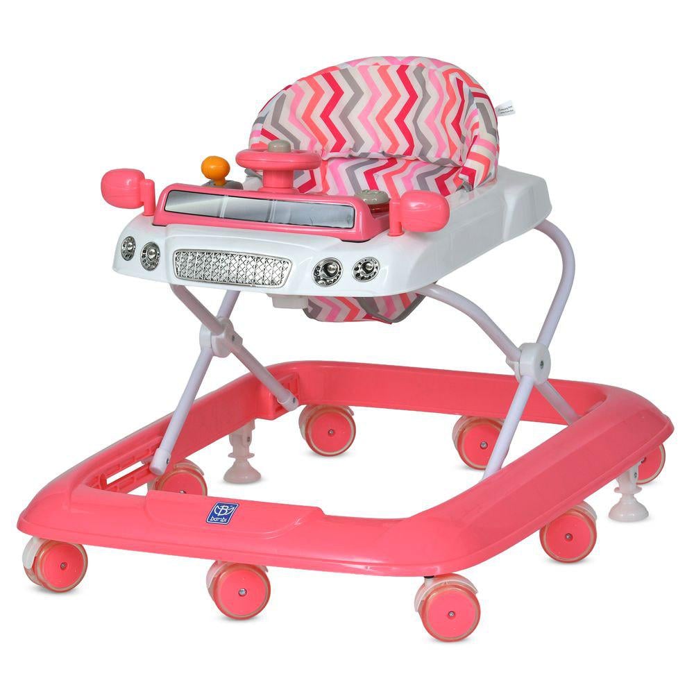 Ходунки Bambi M 6061-8 с музыкой/светом/8 колесами/стопорами и регулировкой высоты Розовый (27228579)