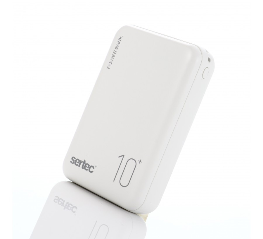 Зовнішній акумулятор Sertec Power Bank ST-2062 10000 мAh Білий (iz00440)