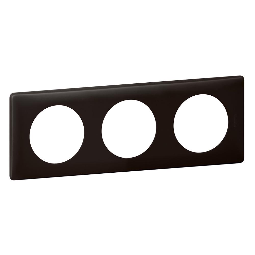 Рамка Legrand Celiane 3п пластик Черный перкаль (66743)