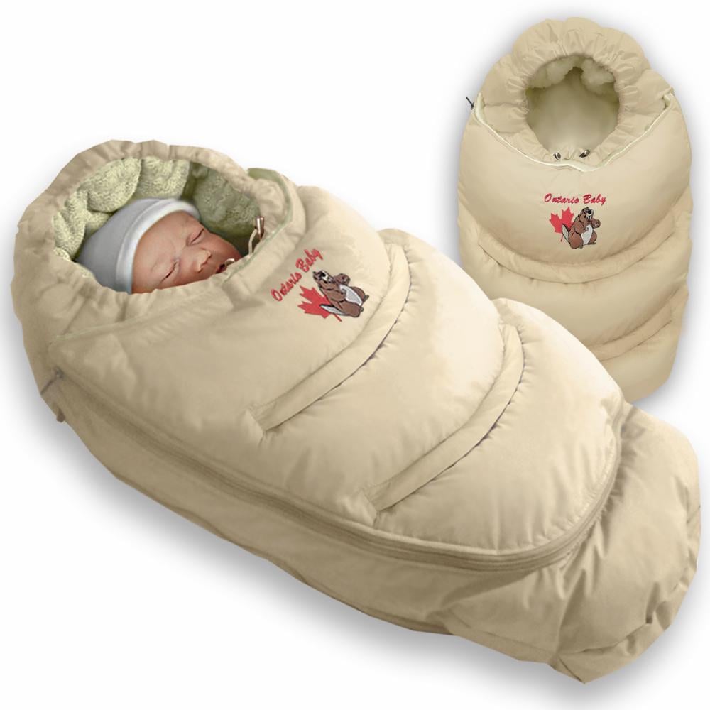 Конверт-трансформер пуховий 2в1 Alaska СС SMART с мехом Бежевый (ART-0000562) - фото 4