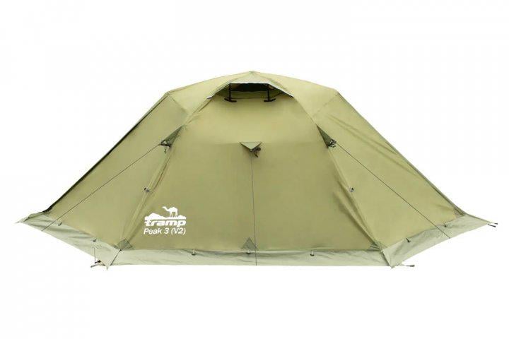 Палатка Tramp Peak 3 V2 трехместная туристическая 360х220х120 см (TRT-026-green) - фото 3