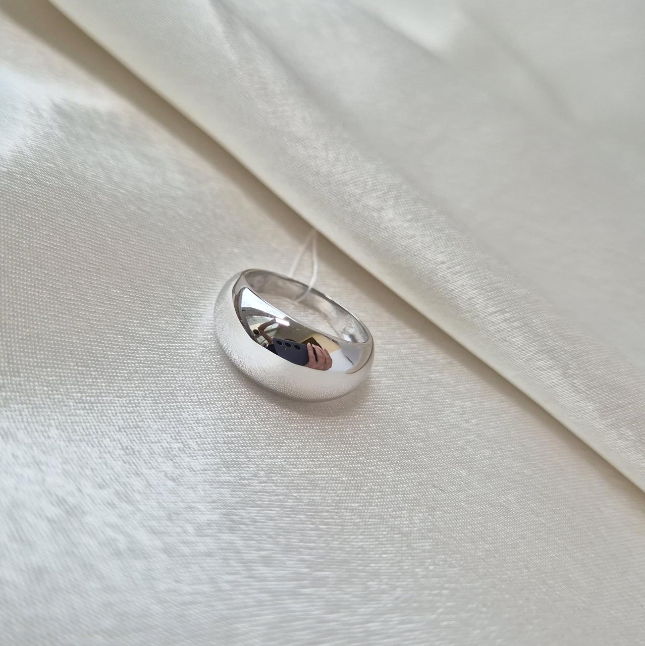 Кольцо без камней серебро 925 пробы родированное 4,26 г г. 19 (вс387р)