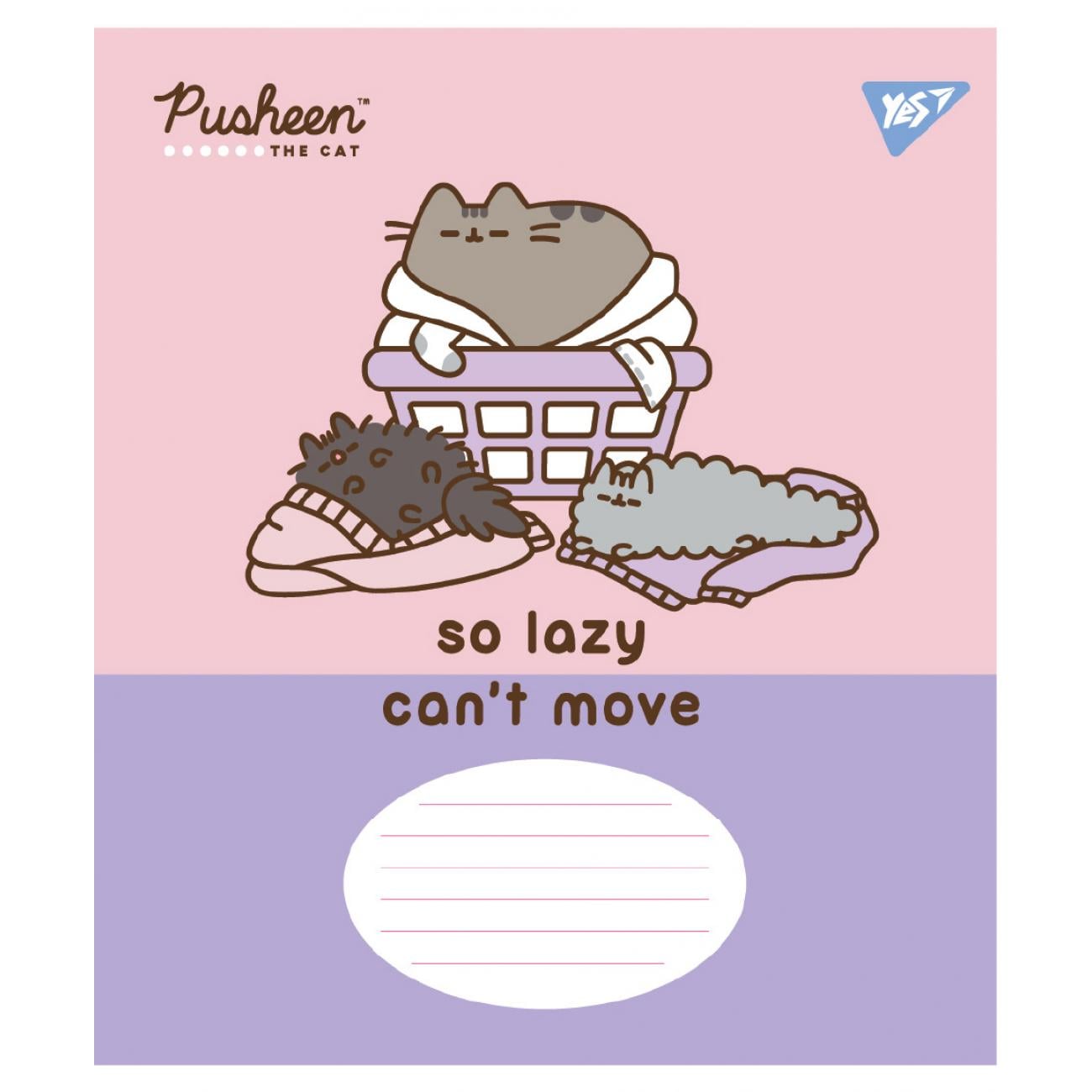 Зошит шкільний YES Pusheen The Cat кліинка 18 арк. (767615)