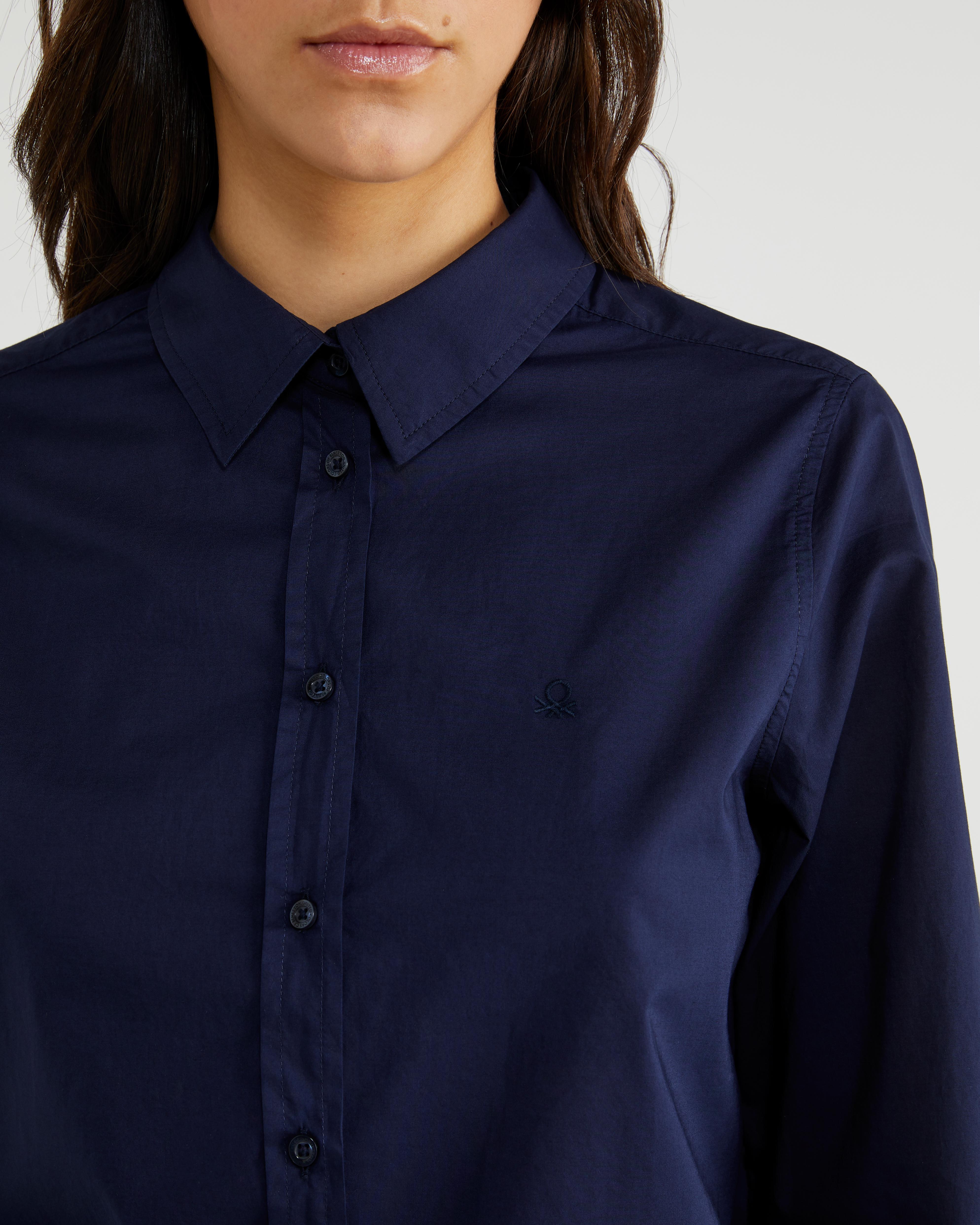 Рубашка женская Benetton 5cqy5qc13 XL Синий - фото 2 Рубашка женская Benetton 5cqy5qc13 XL Синий - фото 2