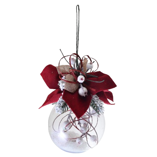Шар новогодний Novogod’Ko Композиция с ягодами ⌀ 13 см (904800)