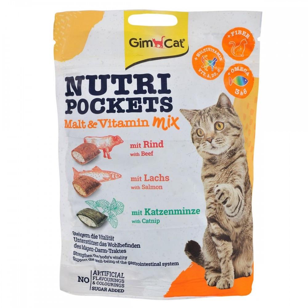 Лакомство для кошек GimCat Nutri Pockets Мультивитамин микс 150 г (1789932226)