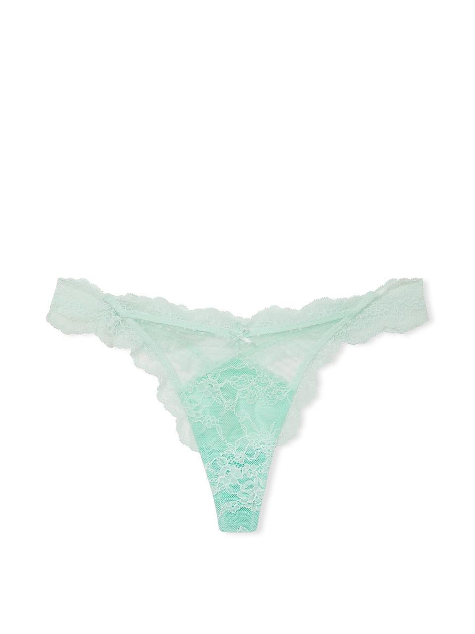 Трусики женские Victoria's Secret DREAM ANGELS Lace & Mesh Thong M Бирюзовый (2222997893)