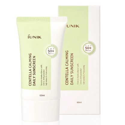 Солнцезащитный крем с экстрактом центели IUNIK Centella Calming Daily Moisture Suncreen Reef-Safe UVA UVB SPF 50 PA 60 мл (2282837866)