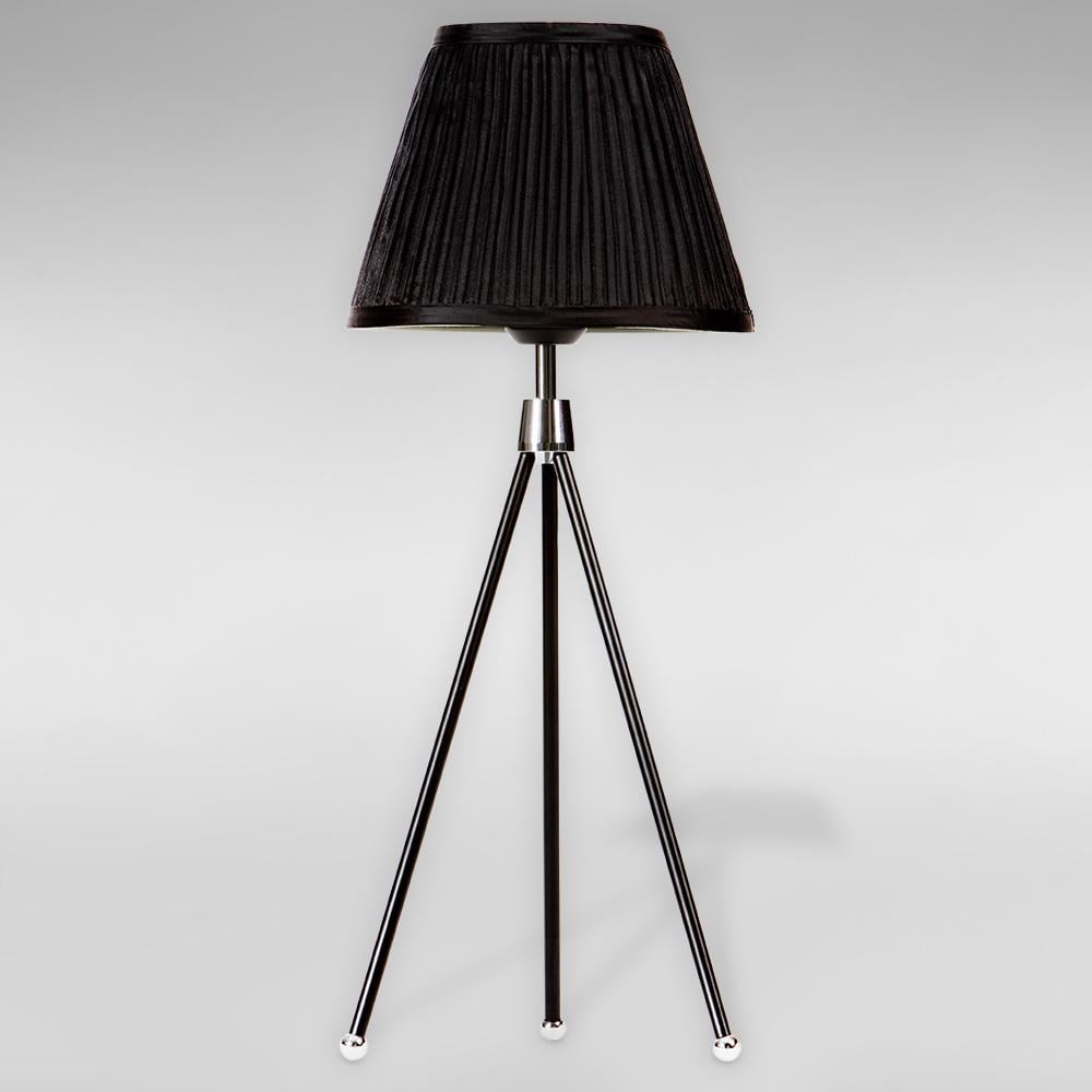 Настільна лампа з абажуром на тринозі Light House SWT-18402 Base+Shade BK 580х280 мм E27 Чорний