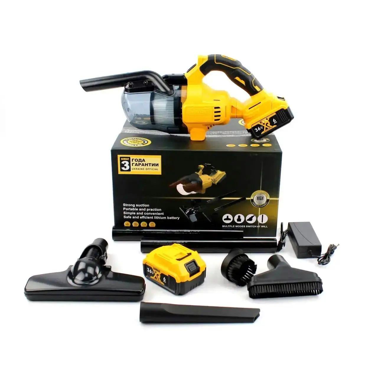 Пылесос автомобильный DCV501LN-XJ 31000 об/мин 36V 6AH аккумуляторный с насадкой для мусора и насадкой-щеткой 0,7 л