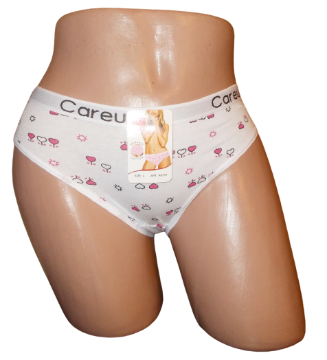 Женские трусики Uokin 6375 с сердечками L Белый (1547436168)