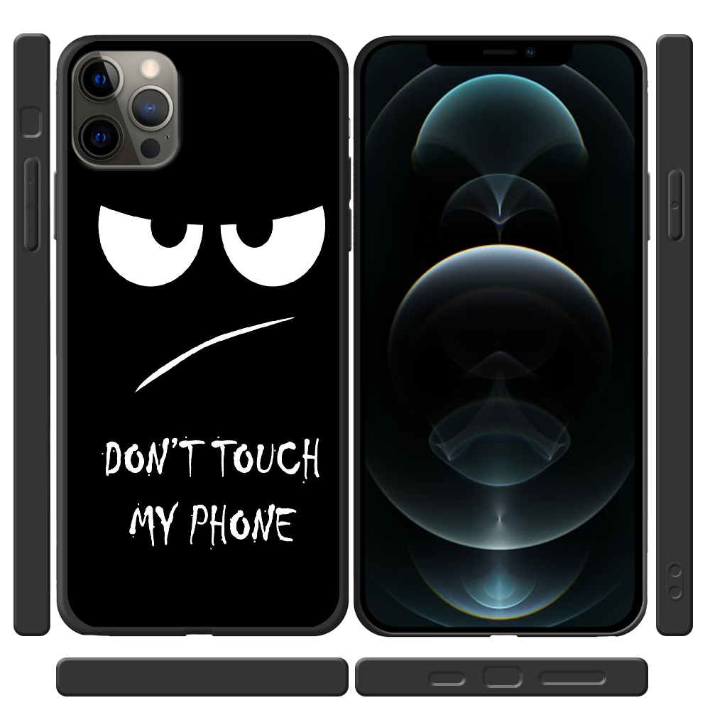 Чехол Boxface iPhone 12 Pro Max Don't Touch my Phone Черный силикон (41085-up535-41090) - фото 2