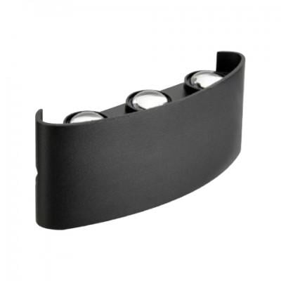 Светильник настенный фасадный HOROZ ELECTRIC PROTON-6 6W LED 4200K нейтральный свет Черный