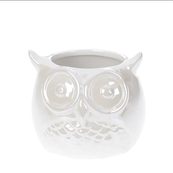 Ваза керамическая Flora Сова 10 см Белый (32076)