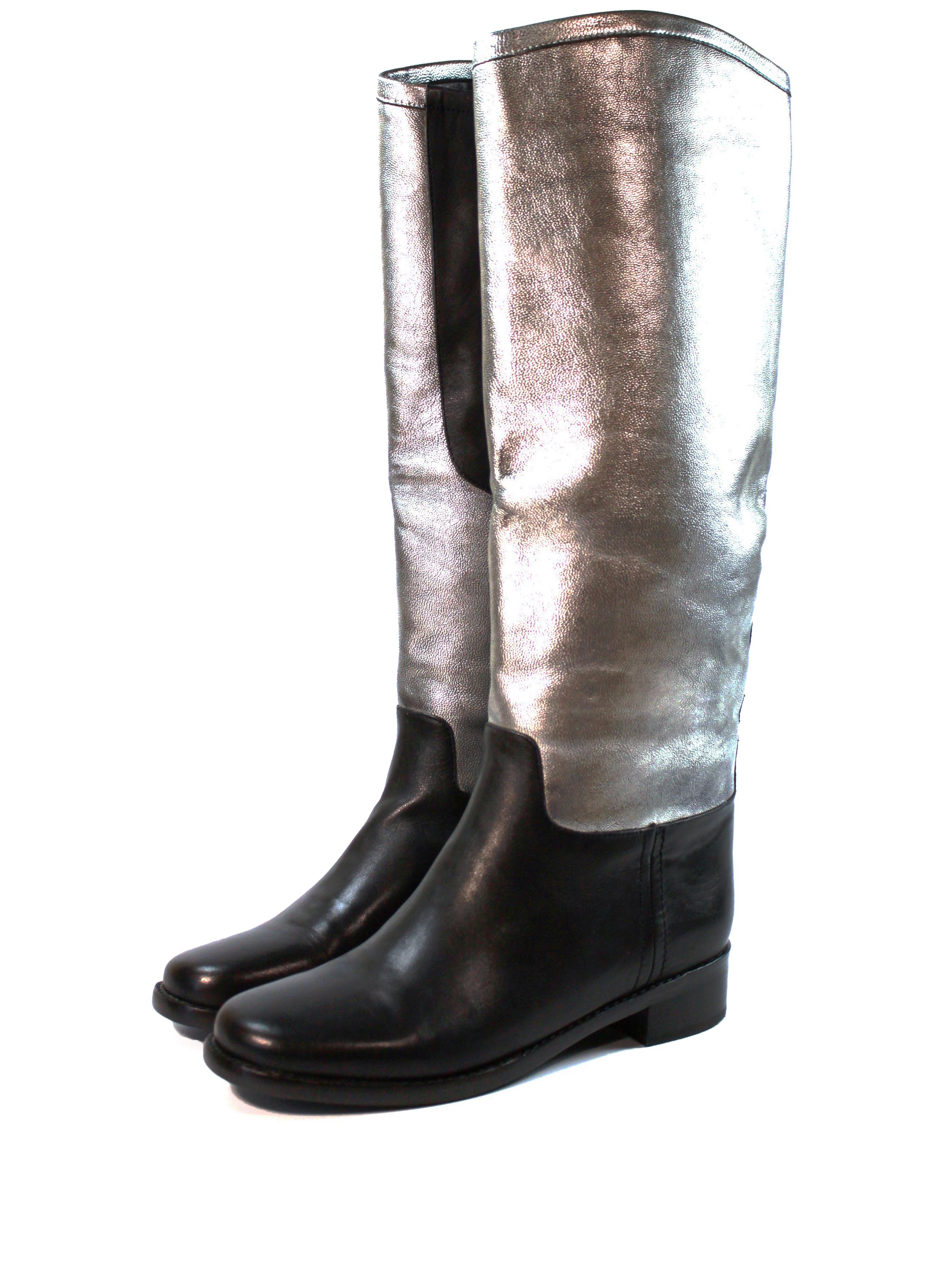 Сапоги демисезонные женские It-girl р. 36 Black/Silver (6A3310-1-APY)