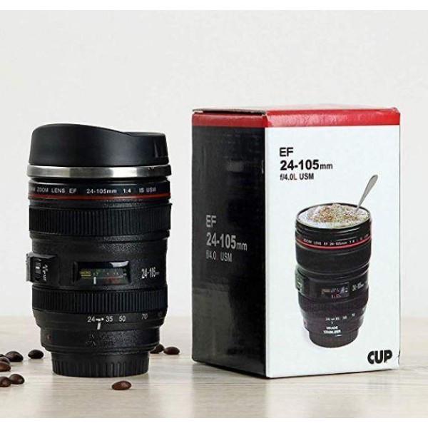 Термочашка у вигляді об'єктива Canon EF 24-105 Чорний (2908) - фото 4