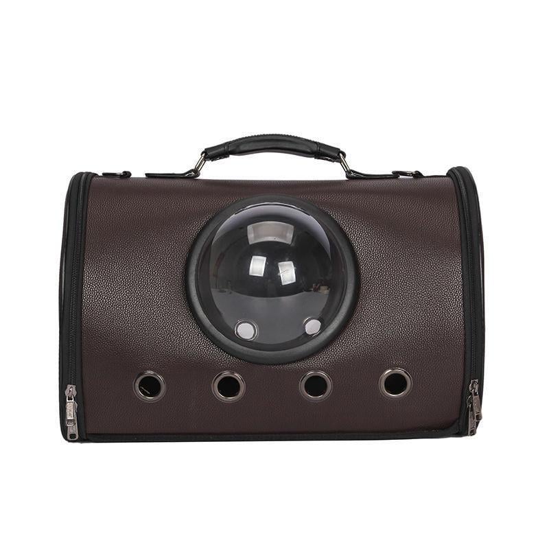 Сумка для переноски домашних питомцев CosmoPet CP-18 с иллюминатором 41x29x25 см Dark Brown (3_06102)