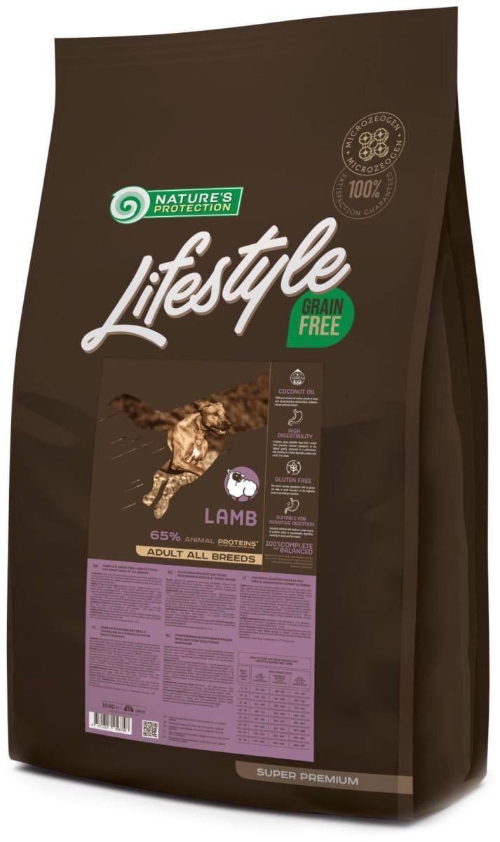 Корм сухой для собак Nature's Protection Lifestyle Grain Free Lamb All Breeds с ягненком беззерновой 10 кг (4771317456748)