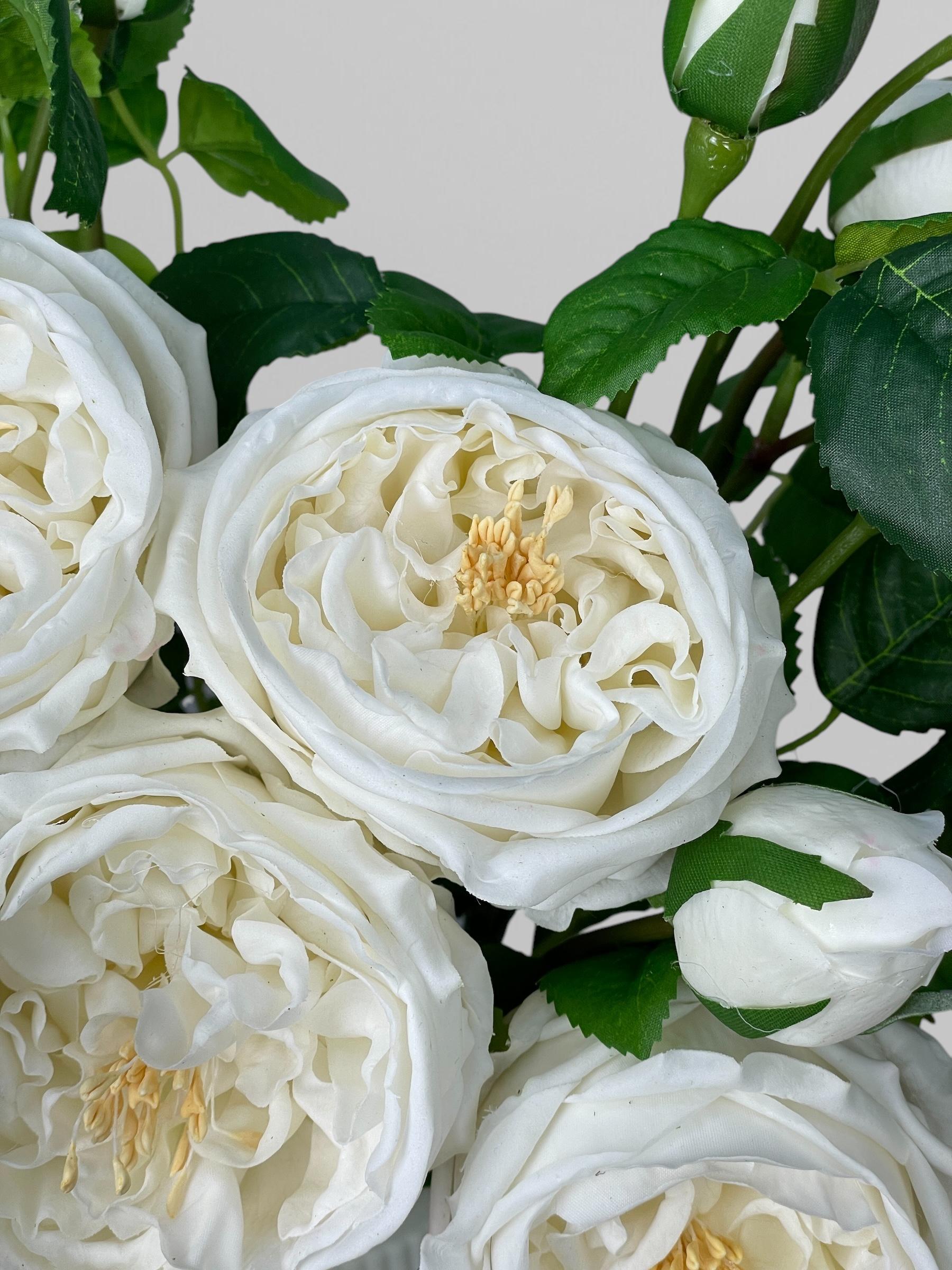 Штучна троянда Девіда Остіна на стеблі 72 см Білий (К02034) - фото 5 Штучна троянда Девіда Остіна на стеблі 72 см Білий (К02034) - фото 5