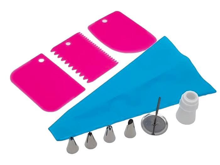 Мішок кондитерський тканинний багаторазовий для крему з металевими насадками 4 шт. (20186)