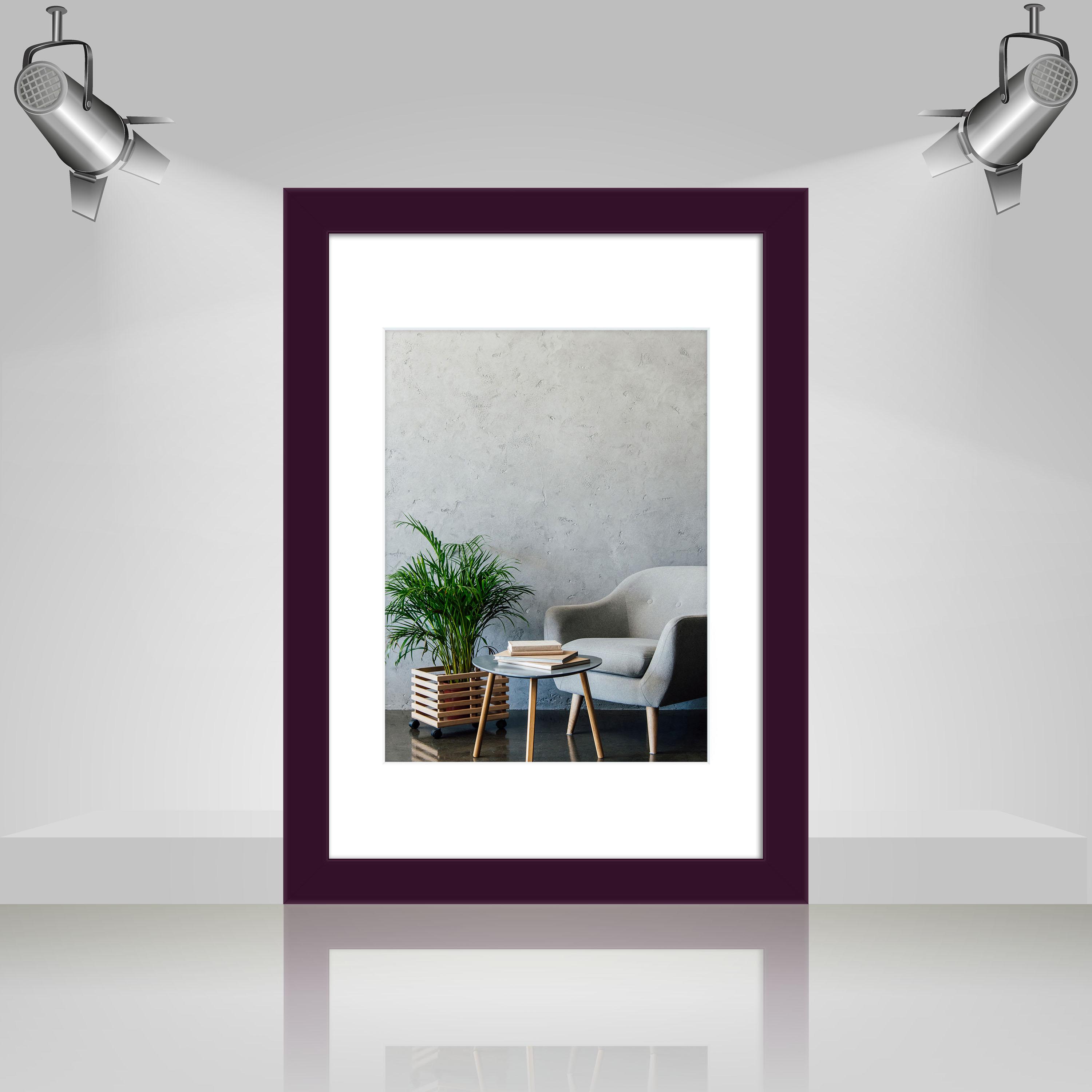 Фоторамка деревянная EmojiFrame 21х30 см А4 под фото 15х20 см AH2220-02 пластиковое стекло 0,8 мм паспарту Фиолетовый - фото 3 Фоторамка деревянная EmojiFrame 21х30 см А4 под фото 15х20 см AH2220-02 пластиковое стекло 0,8 мм паспарту Фиолетовый - фото 3