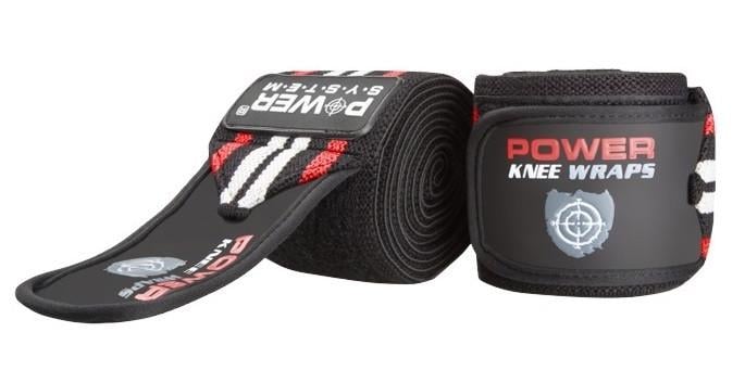 Бинты на колени Power System PS-3700 Knee Wraps 2 шт. Red/Black