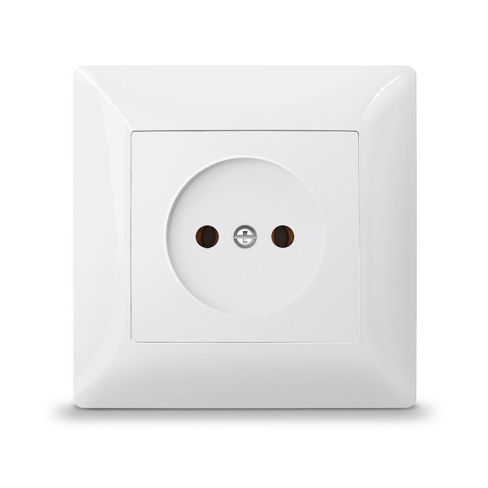 TITANUM STANDARD Розетка одинарна біла TF-ST-SK1-W TITANUM STANDARD Розетка одинарна біла TF-ST-SK1-W