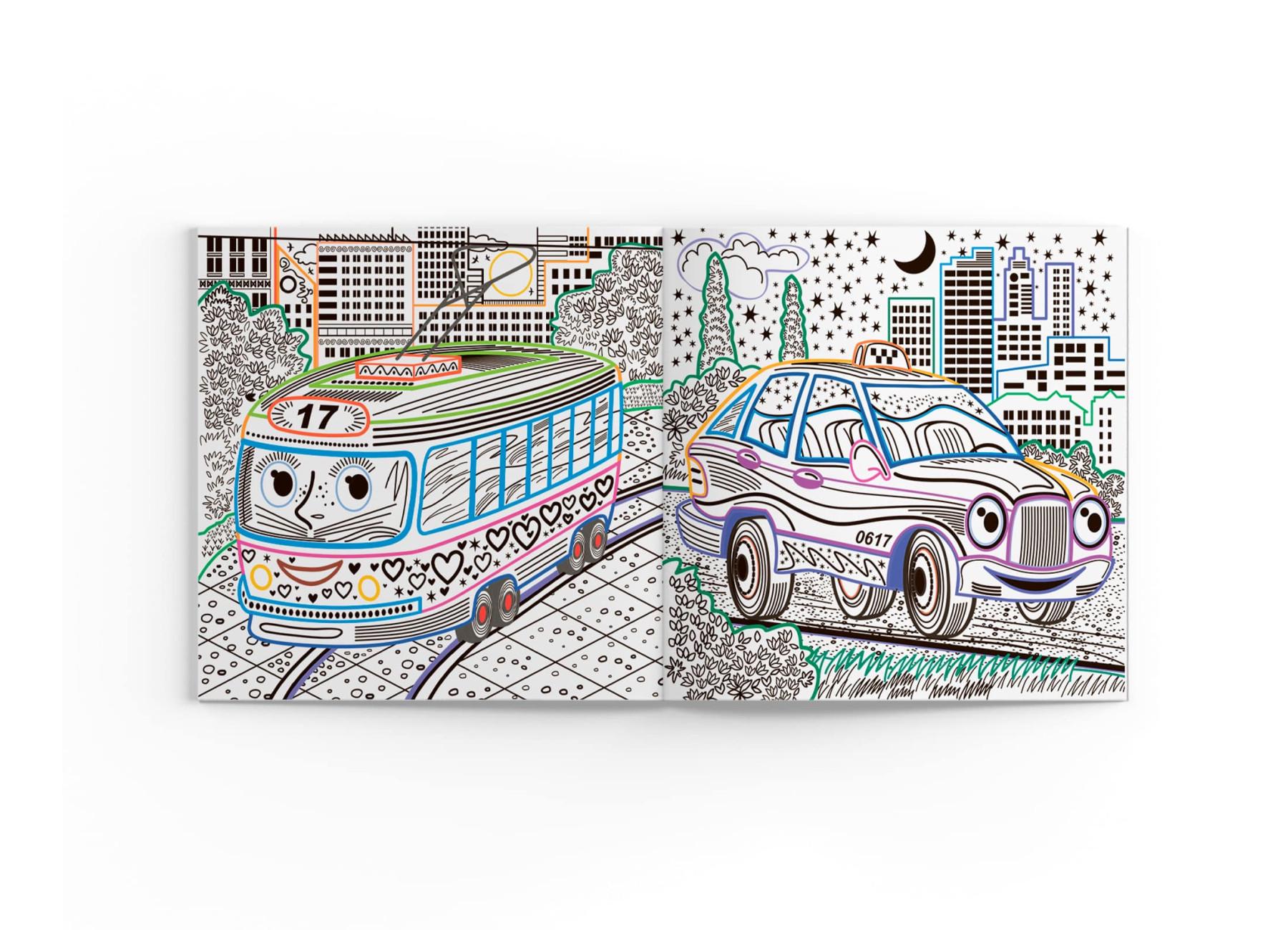 Чарівні розмальовки із секретними візерунками Crystal Book Міський транспорт F00027823 (9786175470640) - фото 3 Чарівні розмальовки із секретними візерунками Crystal Book Міський транспорт F00027823 (9786175470640) - фото 3