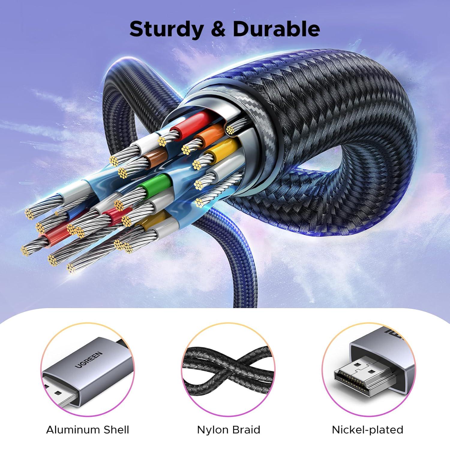 Кабель UGREEN HDMI-DisplayPort односторонній 4K при 60 Гц/1440P при 144/120 Гц/1080P при 240 Гц з харчуванням USB-A Gray (55329) - фото 7 Кабель UGREEN HDMI-DisplayPort односторонній 4K при 60 Гц/1440P при 144/120 Гц/1080P при 240 Гц з харчуванням USB-A Gray (55329) - фото 7